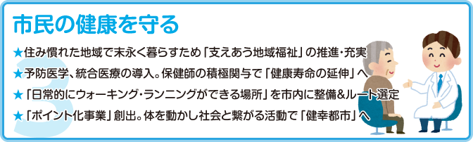 市民の健康を守る